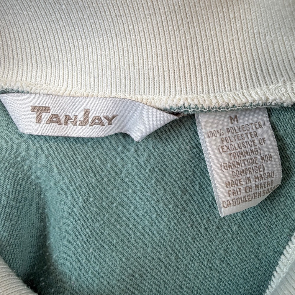Vintage Collared Embroidered Sweatshirt Winter Ice Skating TanJay Womens Medium - Picture 5 of 7